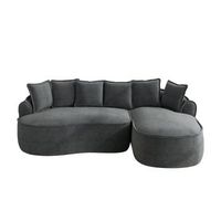 sofa esquinero modular chenilla urban meuble 252x164x67cm - gris
