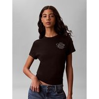 calvin klein jeans tops y camisetas ss classic left ches para mujer