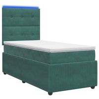 cama tapizada 100x200x1405 cm terciopelo - verde
