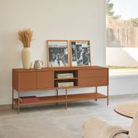 mueble de tv 2 puertas 2 cajones arcilla