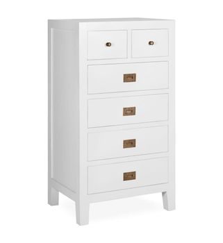 Cómoda de madera blanca alt. 110 cm