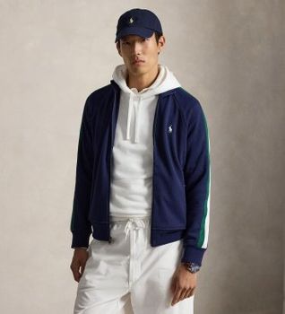 Polo Ralph Lauren para hombre. 710B20430001 Chaqueta Bandas marino (XL), Casual, Deportivo, Algodón, Multideporte