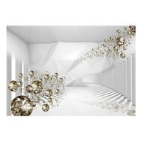 papel pintado 3d - diamond corridor grey 200x140 cm