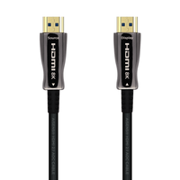 aisens - cable hdmi v21 aoc ultra alta velocidad  hec 8k60hz 4k120hz 444 48gbps am-am negro 30m