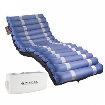 Colchón Antiescaras De Aire  Mobiclinic Con Compresor  Varios Anchos  17 Celdas  Tpu Nylon  Azul  Mobi 3