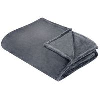 manta gris 200 x 220 cm poliester colcha cubrecama suave moderno bayburt