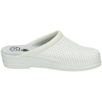 Made In Spain Zapatos de trabajo Zuecos piel blancos para mujer
