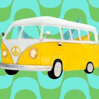 giant 80cm led camper van wall art