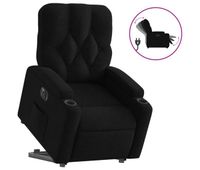 vidaxl sillon electrico reclinable elevable de tela negro