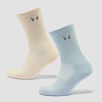 calcetines reflectantes para correr de mp paquete de 2 pares - mantequillaazul bebe - uk 2-5