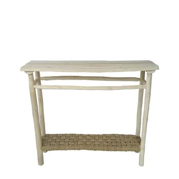 Consola de madera de teca beige