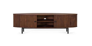 Mueble tv con 2 puertas fabricado artesanalmente en madera de acacia