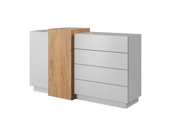 Cómoda efecto madera Blanco y Crema