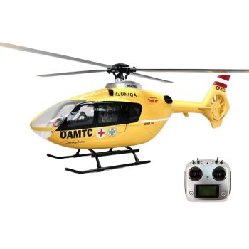 ROBAN EC135 Clase 450 2.4G 11CH Cola Roja Amarilla 4 hélices Helicóptero RC Escala Estabilizado GPS RTF Con Controlador