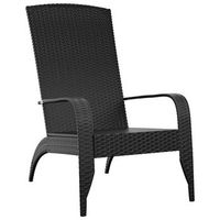 silla de jardin  silla de exterior  sillon adirondack ratan sintetico negro
