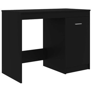 Mesa De Escritorio | | Escritorio De Despacho | Escritorio De Madera Contrachapada Negro 100x50x76 Cm