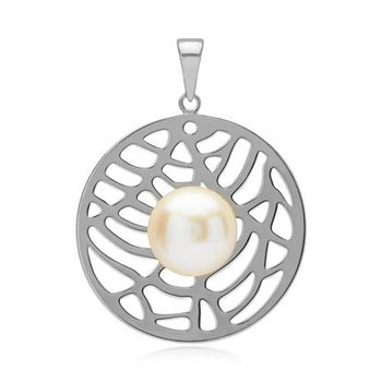 Colgante fantasía con perla plata 925