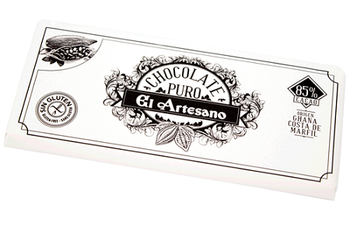 Tableta de Chocolate puro 85% cacao 125g Origen: Ghana-Costa de...