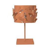 lampara de mesa farfallosa 20x20x372 cm de hierro perforado con mariposas en relieve efecto de luz decorativa casquillo e27 made in italy pesca