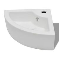 lavabo con rebosadero blanco 45x32x125 cm vidaxl