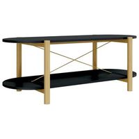 mesa de centro madera contrachapada negro 110x48x40 cm vidaxl