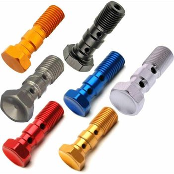 Tornillo banjo M10x1 doble cabeza abocinada alu