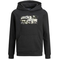 jack  jones jersey 12263378 jcooutdoor logo sweat hood sn jnr black para nino
