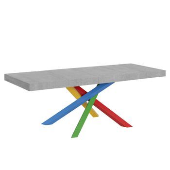 Mesa Extensible 90x160/264 Cm Volantis Premium Estructura De Cemento 4/b