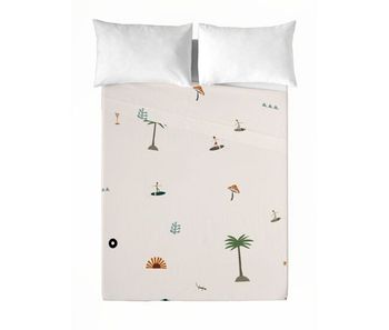 Haciendo el indio - juego de sábanas estampadas 2 piezas cama 105 - algodón - incluye sábana encimera + 1 funda de almohada - goodvibes