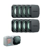 kit de filtros freewell de 812 piezas con filtros nd ndpl cpl lpr glow mist 14 para camaras gopro mission 1 pro y mission 1