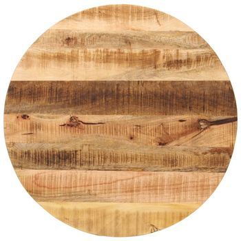 Tablero De Mesa Redondo Madera Maciza Mango Rugosa Ø 80x1,5 Cm Vidaxl