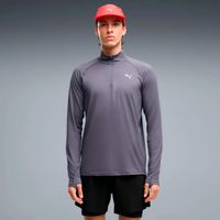 puma velocity cloudspun 14 zip  camiseta de running hombres - gris