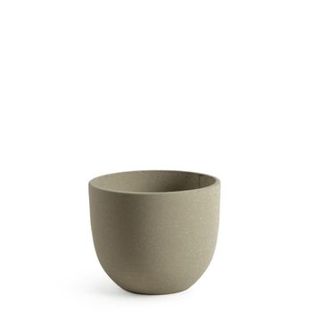 Macetero decorativo de cemento granito crema h30