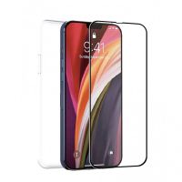 muvit for change funda cristal softprotector cristal templado plano marco negro para iphone 13 pro