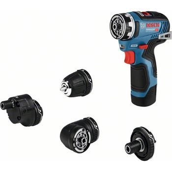 Bosch Professional 12v System Gsr 12v-35 Fc - Atornillador A Batería (brushless, 35 Nm, 5 Cabezales Flexiclick, 2 Baterías X 3.0 Ah, En L-boxx)