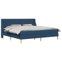 estructura de cama con colchon azul 180 x 200 cm poliester vidaxl