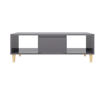 Mesa de centro körn 2 huecos + 1 puerta gris brillante 35x103,5x60 cm
