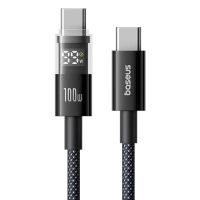 cable de visualizacion baseus 2 pd100w tipo-c a tipo-c con pantalla ledcarga rapidatransmision de datosnucleo de cobr