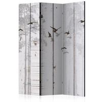 biombo - birds on boards 135x172 cm