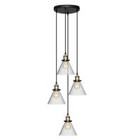 alak lampara colgante vidrio negro d18cm