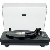 giradischi in vinile bluetooth - thomson - tt650bt - registrazione usb - 2 altoparlanti - nero