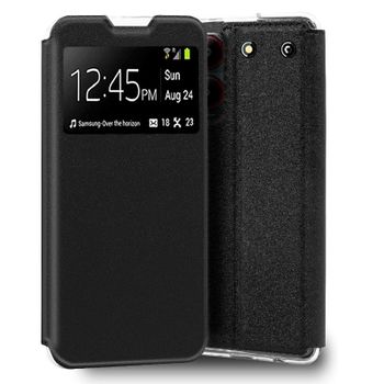 Cool Funda Flip Cover Tipo Libro Liso Negro para ZTE Blade A54