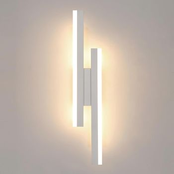 Aplique de pared interior LED, luces de pared LED modernas de 3 colores regulables de 16W para dormitorio, estudio, pasillo, 3000K/4500K/6500K