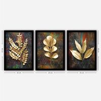 cuadro decorativo enmarcado 3sc27 multicolor 35x45 cm 3 piezas