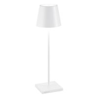 lampara de mesa led blanca ip65 regulable zafferano