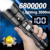linternas led de alta potencia con bateria integrada recargable por usb luz de mano fuerte lampara de antorcha multifuncional para camping de emergencia