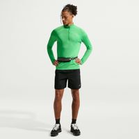 nike stride half-zip  camiseta de running hombres - verde plateado
