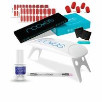set de manicura nooves premium rojo laminas de gel para unas 8 piezas