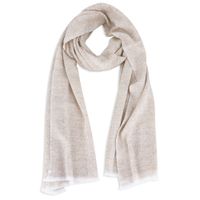 bufanda de cachemira y lana diamante camel 40 x 190 cm