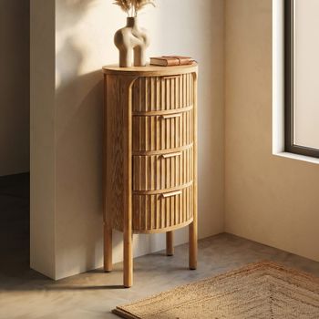 Cómoda de madera de abeto cm 38x33,5x82